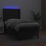 Cama box spring y colchón LED cuero sintético negro 90x190 cm de , Camas y somieres - Ref: Foro24-3139295, Precio: 334,44 €, ...