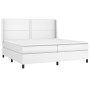 Cama box spring colchón y LED cuero sintético blanco 200x200 cm de , Camas y somieres - Ref: Foro24-3139344, Precio: 716,32 €...