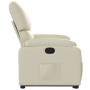 Sillón reclinable elevable cuero artificial color crema en Sillones | Comprar online en Foru.es