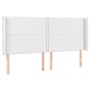 Cama box spring colchón y LED cuero sintético blanco 200x200 cm de , Camas y somieres - Ref: Foro24-3139344, Precio: 716,32 €...