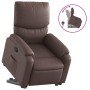Sillón reclinable elevable cuero sintético marrón en Sillones | Comprar online en Foru.es