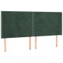 Cama box spring colchón y LED terciopelo verde oscuro 200x200cm de , Camas y somieres - Ref: Foro24-3139526, Precio: 704,56 €...