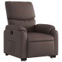 Sillón reclinable elevable cuero sintético marrón en Sillones | Comprar online en Foru.es