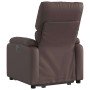 Sillón reclinable elevable cuero sintético marrón en Sillones | Comprar online en Foru.es
