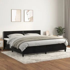 Box spring bed with black velvet mattress 200x200 cm by , Beds and slatted bases - Ref: Foro24-3141265, Price: 559,84 €, Disc...