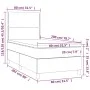 Box spring bed with black synthetic leather mattress 80x200 cm by , Beds and slatted bases - Ref: Foro24-3142749, Price: 306,...