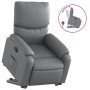 Sillón reclinable elevable cuero artificial gris en Sillones | Comprar online en Foru.es