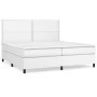 Box spring bed with white synthetic leather mattress 200x200 cm by , Beds and slatted bases - Ref: Foro24-3142804, Price: 690...