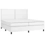 Box spring bed with white synthetic leather mattress 200x200 cm by , Beds and slatted bases - Ref: Foro24-3142804, Price: 690...