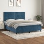 Cama box spring con colchón terciopelo azul oscuro 180x200 cm de , Camas y somieres - Ref: Foro24-3142981, Precio: 590,29 €, ...