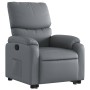 Sillón reclinable elevable cuero artificial gris en Sillones | Comprar online en Foru.es