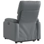 Sillón reclinable elevable cuero artificial gris en Sillones | Comprar online en Foru.es