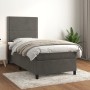 Cama box spring con colchón terciopelo gris oscuro 90x190 cm de , Camas y somieres - Ref: Foro24-3142936, Precio: 310,56 €, D...