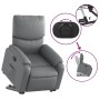 Sillón reclinable elevable cuero artificial gris en Sillones | Comprar online en Foru.es