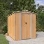 Cobertizo jardín acero galvanizado marrón claro 192x274x223 cm de , Cobertizos - Ref: Foro24-3147472, Precio: 379,34 €, Descu...