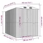 Cobertizo jardín acero galvanizado marrón claro 192x274x223 cm de , Cobertizos - Ref: Foro24-3147472, Precio: 379,34 €, Descu...