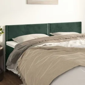 Headboards 2 units of dark green velvet 90x5x78/88 cm by , Headboards and footboards - Ref: Foro24-345981, Price: 57,98 €, Di...