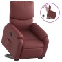 Sillón reclinable elevable cuero artificial rojo tinto en Sillones | Comprar online en Foru.es