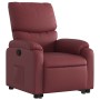 Sillón reclinable elevable cuero artificial rojo tinto en Sillones | Comprar online en Foru.es