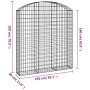 Cesta gaviones forma arco hierro galvanizado 150x30x160/180 cm de , Maceteros y jardineras - Ref: Foro24-153448, Precio: 87,5...