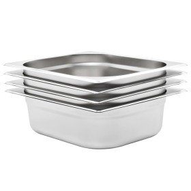 Bandejas Gastronorm 4 unidades GN 1/2 100 mm acero inoxidable de , Cubetas para mesas de vapor - Ref: Foro24-50888, Precio: 5...