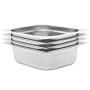 Bandejas Gastronorm 4 unidades GN 1/2 100 mm acero inoxidable de , Cubetas para mesas de vapor - Ref: Foro24-50888, Precio: 5...