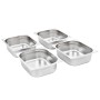 Bandejas Gastronorm 4 unidades GN 1/2 100 mm acero inoxidable de , Cubetas para mesas de vapor - Ref: Foro24-50888, Precio: 5...