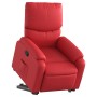 Sillón reclinable elevable cuero artificial rojo en Sillones | Comprar online en Foru.es
