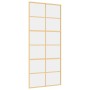 Puerta corredera dorada de vidrio ESG transparente y aluminio de , Puertas para el hogar - Ref: Foro24-155167, Precio: 163,74...