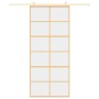 Puerta corredera dorada de vidrio ESG transparente y aluminio de , Puertas para el hogar - Ref: Foro24-155167, Precio: 163,74...