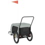 Remolque de bicicleta mascotas hierro tela Oxford gris negro de , Cochecitos para mascotas - Ref: Foro24-94028, Precio: 110,5...
