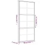 Goldene Schiebetür aus transparentem ESG-Glas und Aluminium von , Türen für zu Hause - Ref: Foro24-155167, Preis: 161,14 €, R...