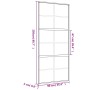 Puerta corredera dorada de vidrio ESG transparente y aluminio de , Puertas para el hogar - Ref: Foro24-155167, Precio: 163,74...