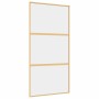 Puerta corredera dorada de vidrio ESG transparente y aluminio de , Puertas para el hogar - Ref: Foro24-155150, Precio: 170,51...