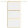Golden sliding door made of transparent ESG glass and aluminum by , Doors for the home - Ref: Foro24-155150, Price: 167,84 €,...