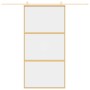 Puerta corredera dorada de vidrio ESG transparente y aluminio de , Puertas para el hogar - Ref: Foro24-155150, Precio: 170,51...