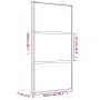 Golden sliding door made of transparent ESG glass and aluminum by , Doors for the home - Ref: Foro24-155150, Price: 167,84 €,...