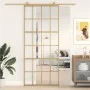 Goldene Schiebetür aus transparentem ESG-Glas und Aluminium von , Türen für zu Hause - Ref: Foro24-155173, Preis: 161,03 €, R...