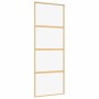 Puerta corredera dorada de vidrio ESG transparente y aluminio de , Puertas para el hogar - Ref: Foro24-155178, Precio: 152,46...