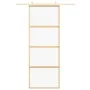 Golden sliding door made of transparent ESG glass and aluminum by , Doors for the home - Ref: Foro24-155178, Price: 150,02 €,...
