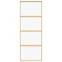 Puerta corredera dorada de vidrio ESG transparente y aluminio de , Puertas para el hogar - Ref: Foro24-155178, Precio: 152,46...