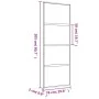 Goldene Schiebetür aus transparentem ESG-Glas und Aluminium von , Türen für zu Hause - Ref: Foro24-155178, Preis: 150,02 €, R...