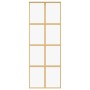 Puerta corredera dorada de vidrio ESG transparente y aluminio de , Puertas para el hogar - Ref: Foro24-155184, Precio: 155,35...
