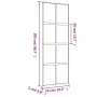 Goldene Schiebetür aus transparentem ESG-Glas und Aluminium von , Türen für zu Hause - Ref: Foro24-155184, Preis: 152,86 €, R...
