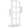 Puerta corredera dorada de vidrio ESG transparente y aluminio de , Puertas para el hogar - Ref: Foro24-155184, Precio: 155,35...