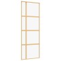 Puerta corredera dorada de vidrio ESG transparente y aluminio de , Puertas para el hogar - Ref: Foro24-155190, Precio: 155,44...