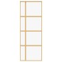 Puerta corredera dorada de vidrio ESG transparente y aluminio de , Puertas para el hogar - Ref: Foro24-155190, Precio: 155,44...