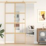 Puerta corredera dorada de vidrio ESG transparente y aluminio de , Puertas para el hogar - Ref: Foro24-155186, Precio: 150,42...