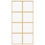 Puerta corredera dorada de vidrio ESG transparente y aluminio de , Puertas para el hogar - Ref: Foro24-155186, Precio: 150,42...
