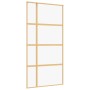 Puerta corredera dorada de vidrio ESG transparente y aluminio de , Puertas para el hogar - Ref: Foro24-155192, Precio: 175,93...